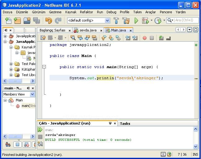 Java Escape Sequence Kullanımları