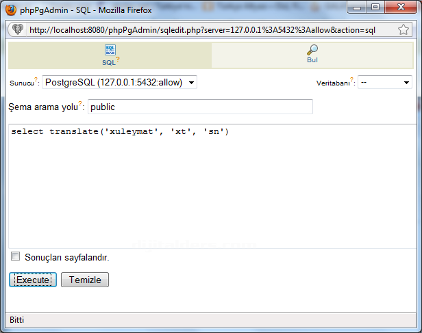 Postgressql Veri Tabanında String Fonksiyonları