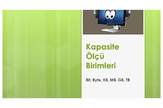 Bellek Kapasite Birimleri